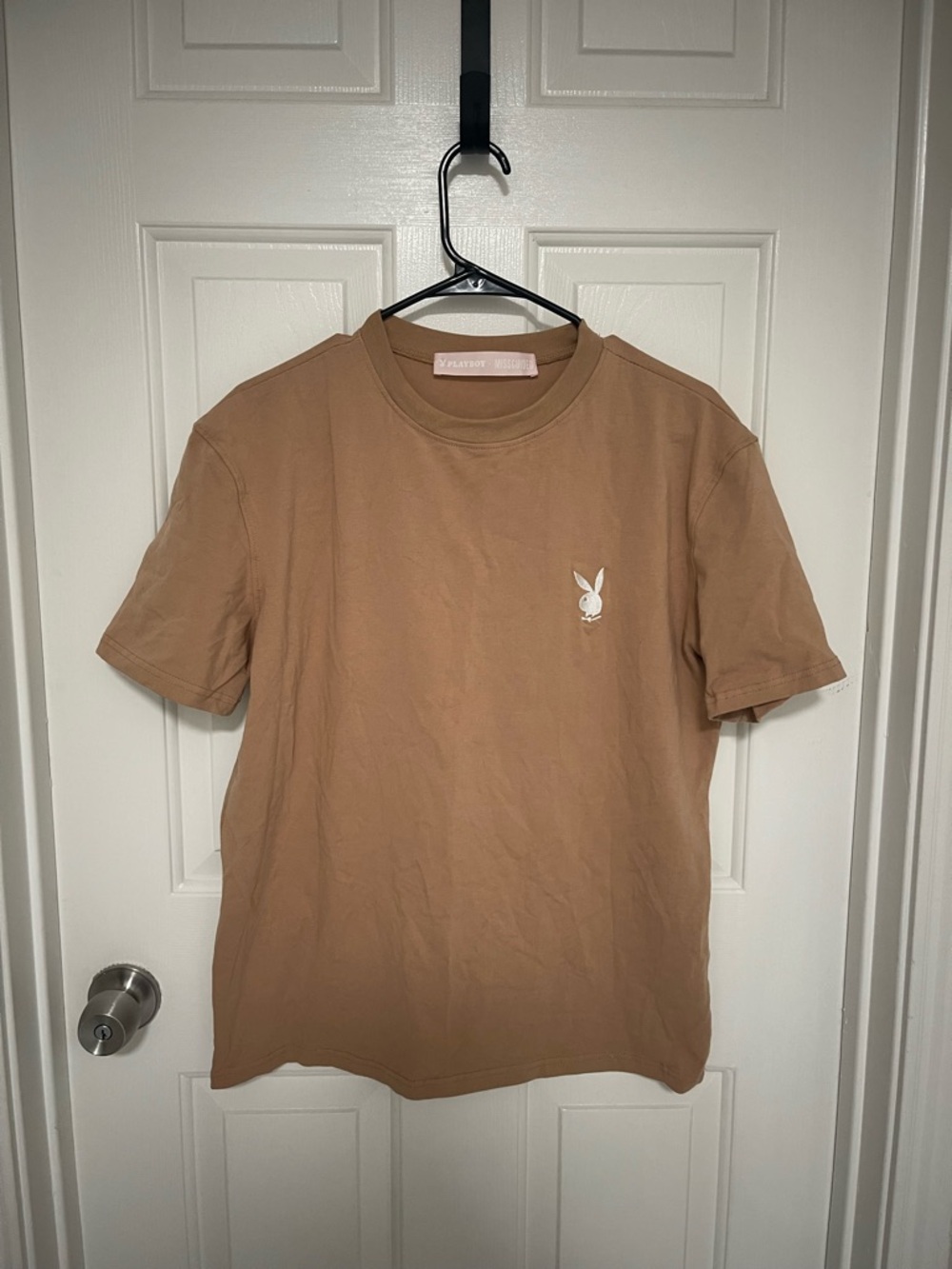 PLAYBOY Tan Short Sleeve Crewneck T-Shirt